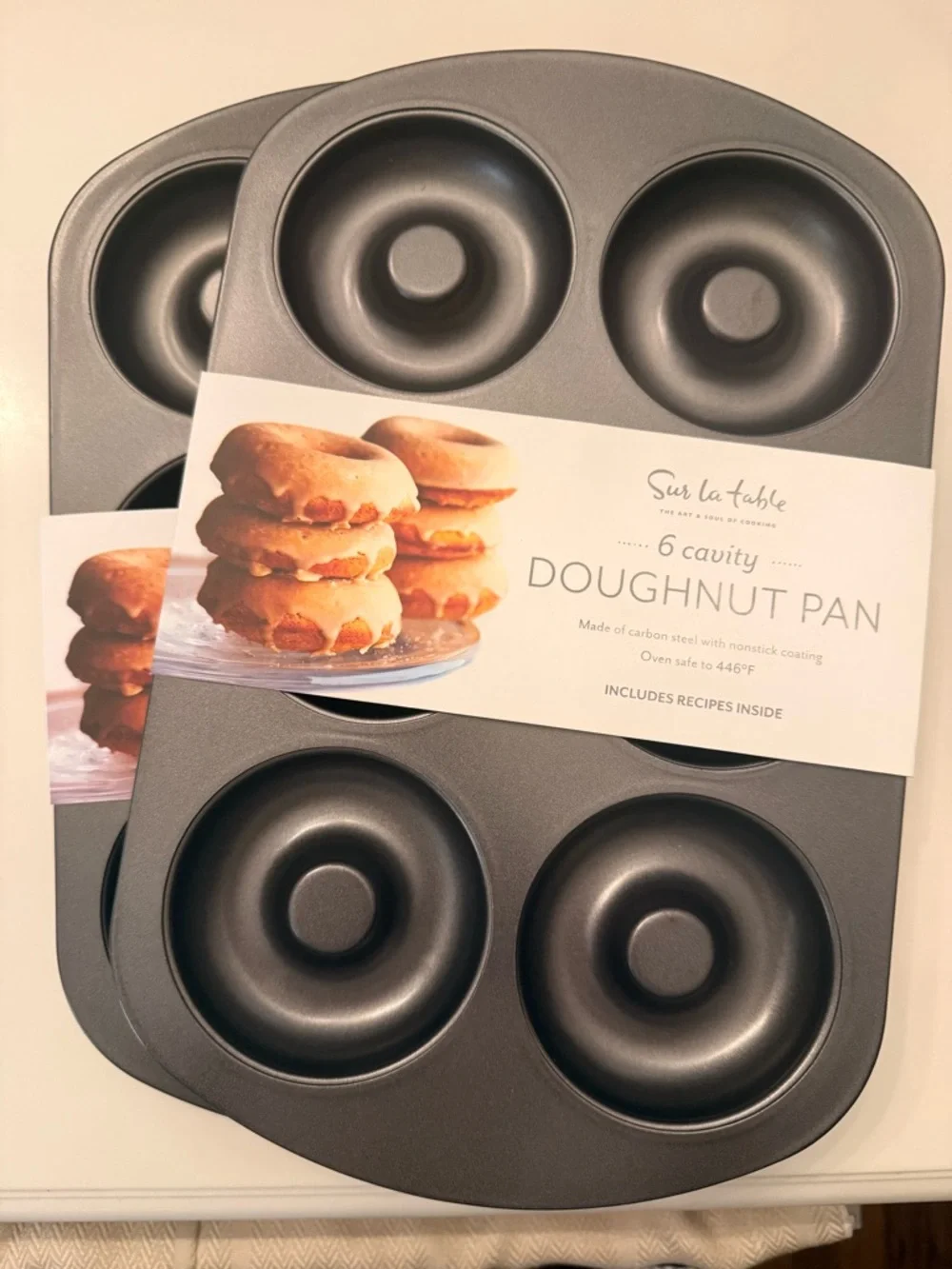 Sur La Table Black Nonstick 6-Cavity Donut Pan set of 2